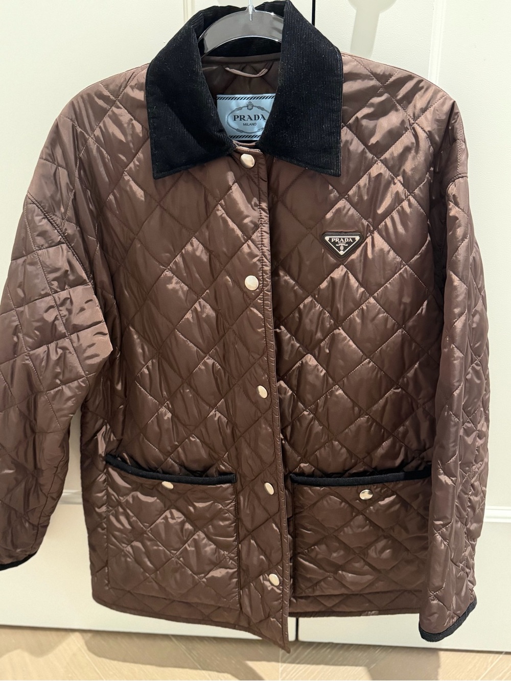 PRADA FALL2025 brown/black ReNylon Jacket size 38